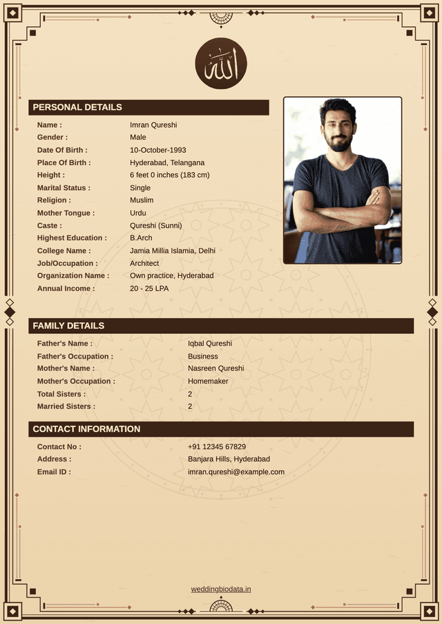 വിവാഹ ബയോഡാറ്റ ഫോർമാറ്റ് 29