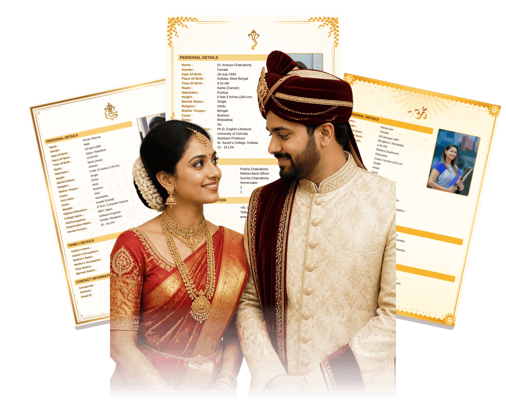 ഹിന്ദു വധൂവരന്മാരും ഹിന്ദു വിവാഹ ബയോഡാറ്റ ഫോർമാറ്റുകളും