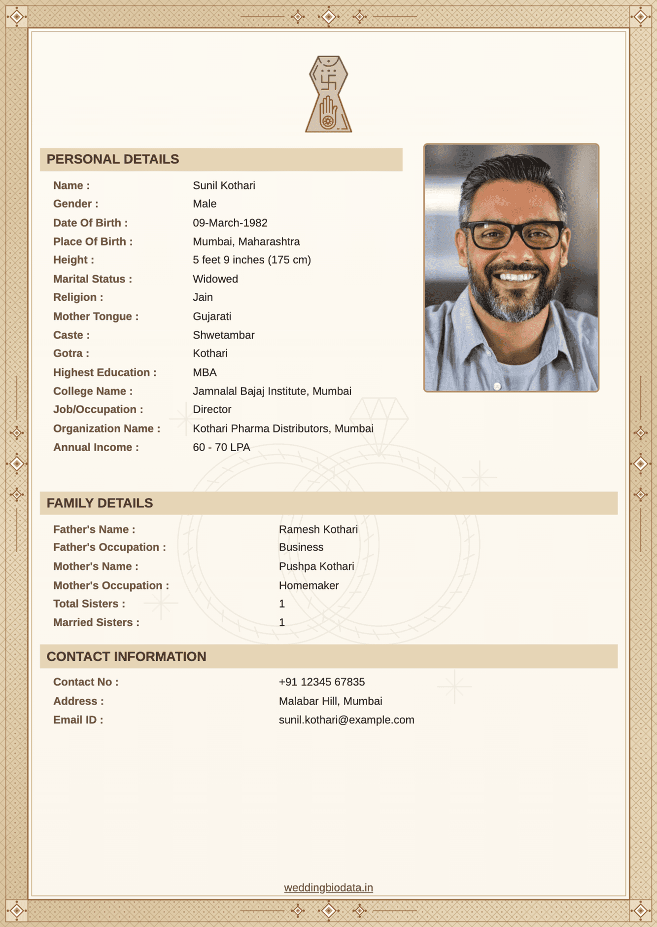 വിവാഹ ബയോഡാറ്റ ഫോർമാറ്റ് 35