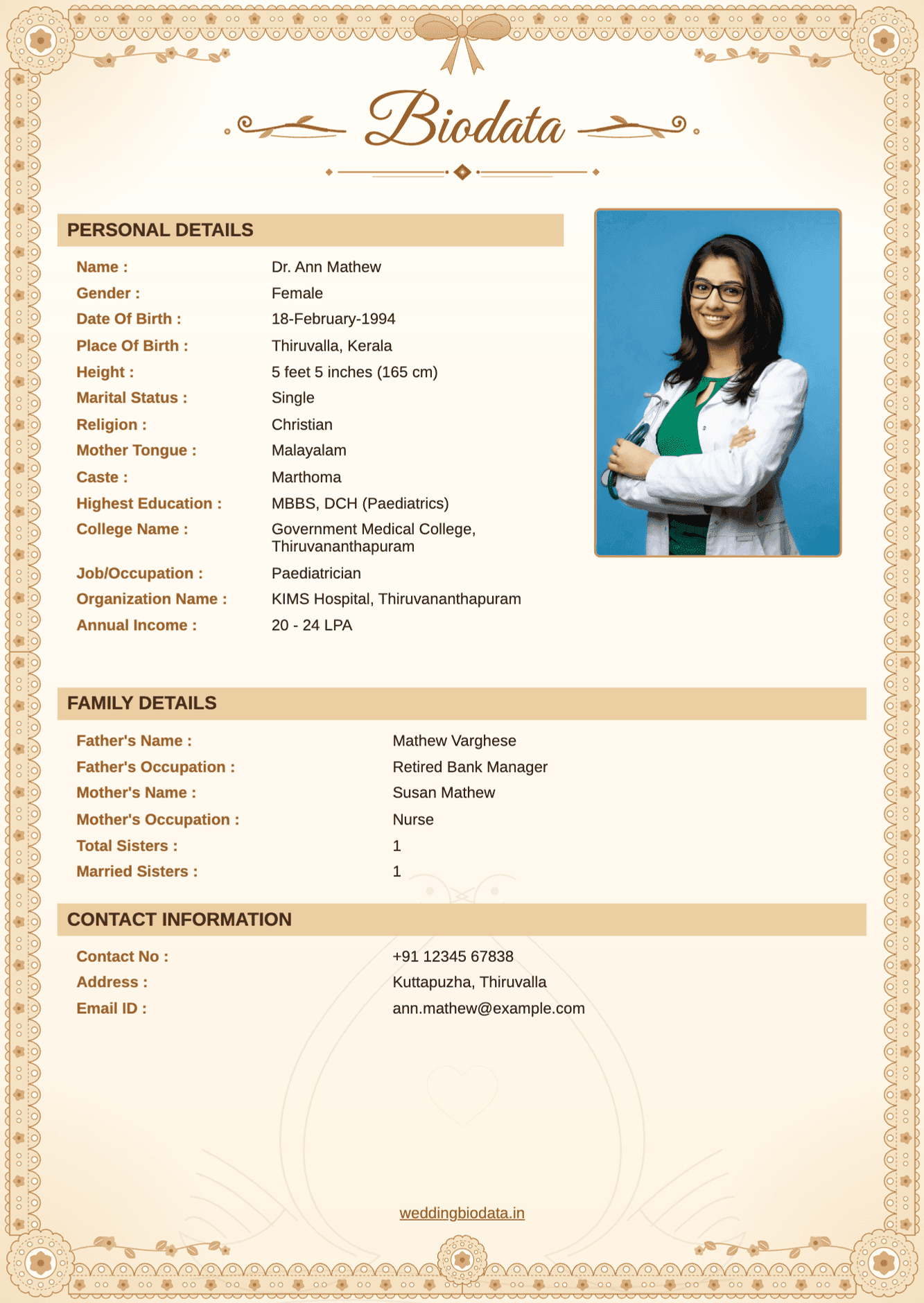 വിവാഹ ബയോഡാറ്റ ഫോർമാറ്റ് 38